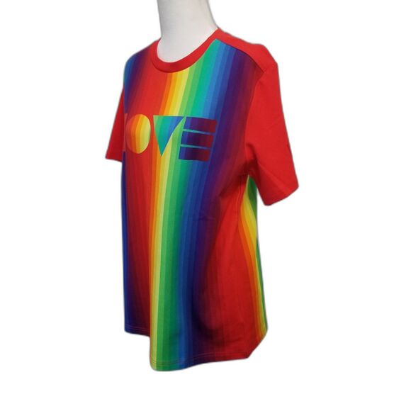 NWT UGG PRIDE Love Rainbow Stripes Logo T-Shirt Size Medium - Picture 4 of 16
